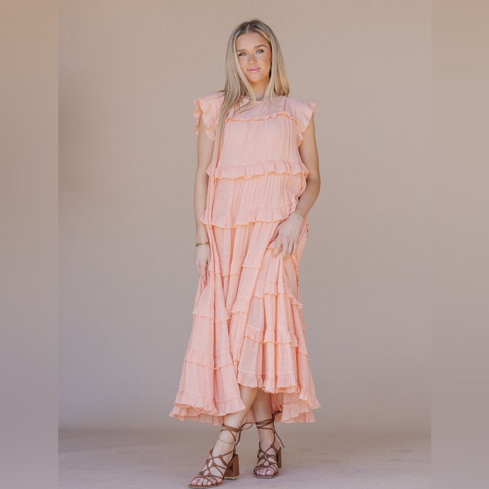 Aviva Coral Maxi Dress